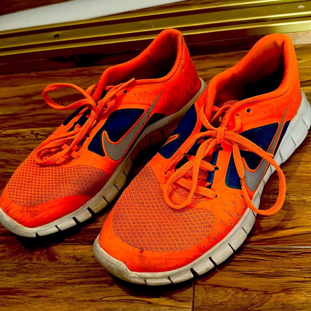 Neon orange Nike